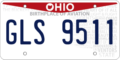 OH license plate GLS9511