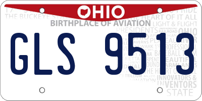 OH license plate GLS9513