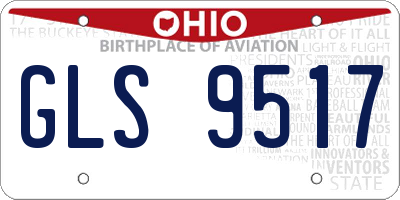 OH license plate GLS9517