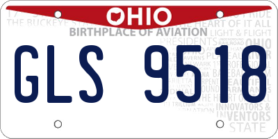 OH license plate GLS9518