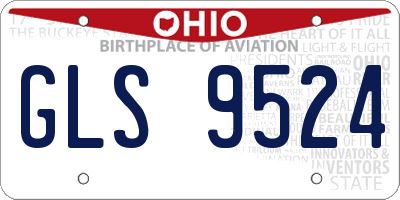 OH license plate GLS9524