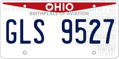 OH license plate GLS9527
