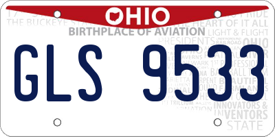 OH license plate GLS9533
