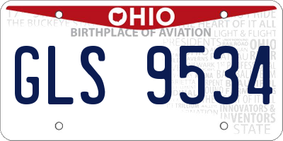 OH license plate GLS9534