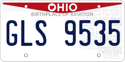 OH license plate GLS9535