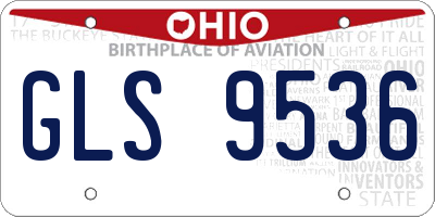 OH license plate GLS9536