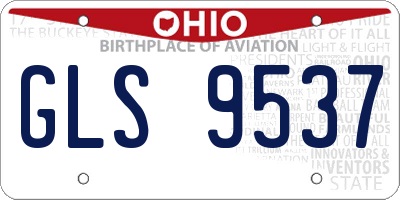 OH license plate GLS9537
