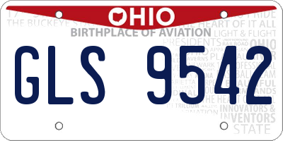 OH license plate GLS9542