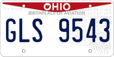 OH license plate GLS9543