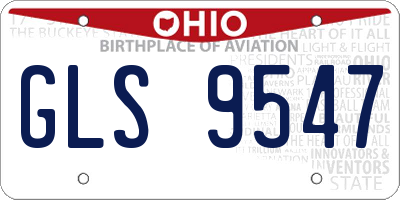 OH license plate GLS9547