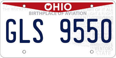 OH license plate GLS9550