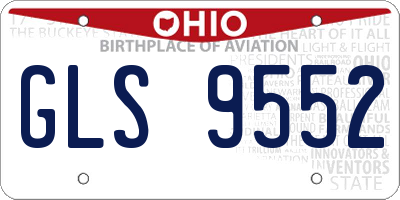 OH license plate GLS9552