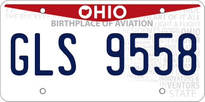 OH license plate GLS9558
