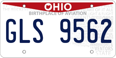 OH license plate GLS9562