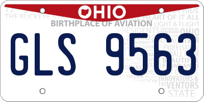 OH license plate GLS9563