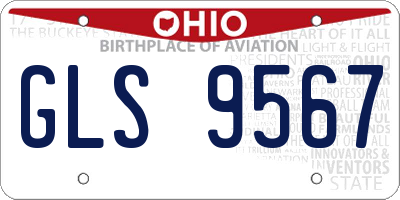 OH license plate GLS9567