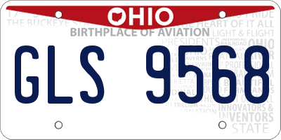 OH license plate GLS9568