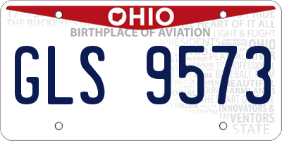 OH license plate GLS9573