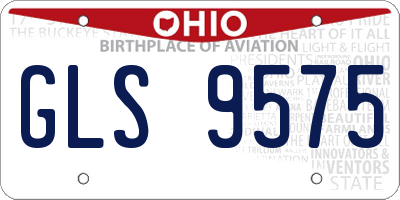 OH license plate GLS9575