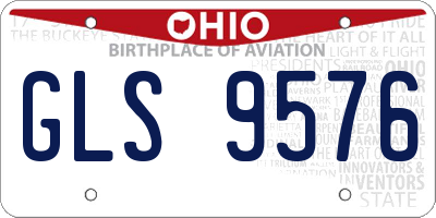 OH license plate GLS9576