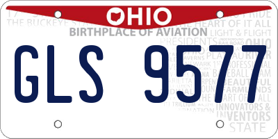 OH license plate GLS9577