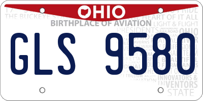 OH license plate GLS9580