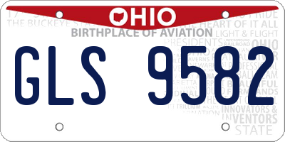 OH license plate GLS9582