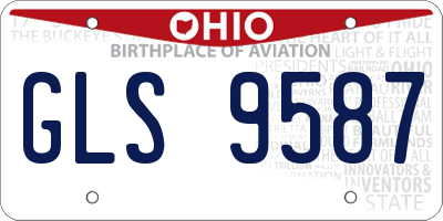 OH license plate GLS9587
