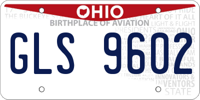 OH license plate GLS9602