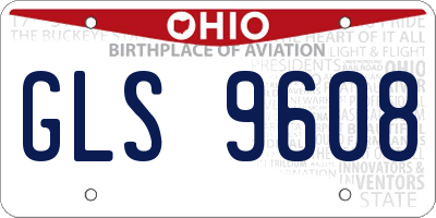 OH license plate GLS9608