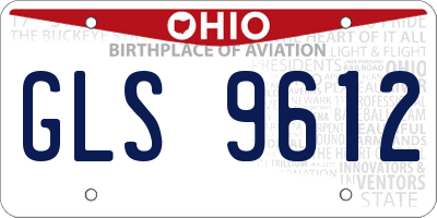 OH license plate GLS9612