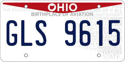 OH license plate GLS9615