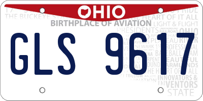 OH license plate GLS9617