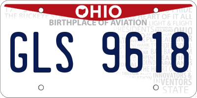 OH license plate GLS9618