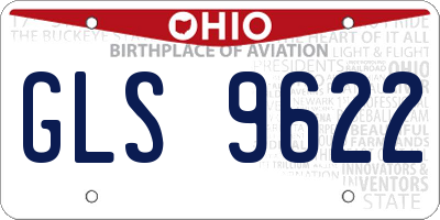 OH license plate GLS9622