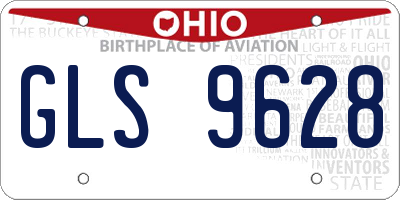 OH license plate GLS9628