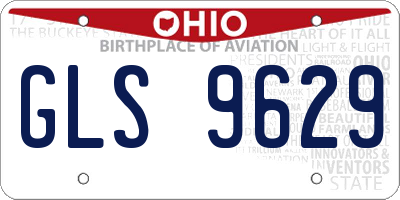 OH license plate GLS9629