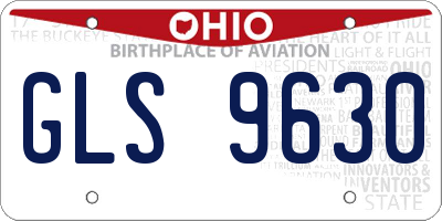 OH license plate GLS9630