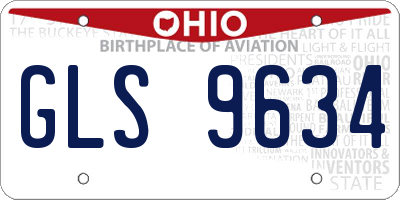 OH license plate GLS9634