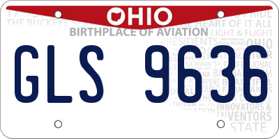 OH license plate GLS9636