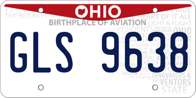 OH license plate GLS9638