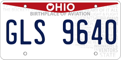 OH license plate GLS9640