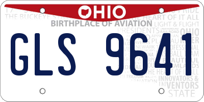 OH license plate GLS9641
