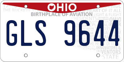 OH license plate GLS9644