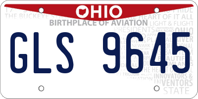 OH license plate GLS9645