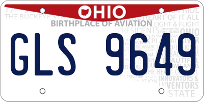 OH license plate GLS9649