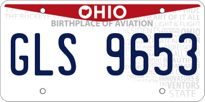 OH license plate GLS9653