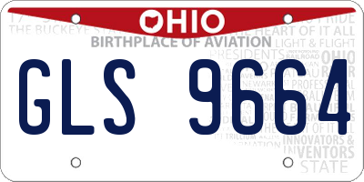 OH license plate GLS9664
