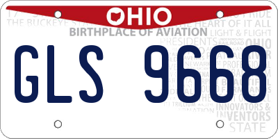 OH license plate GLS9668