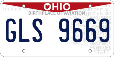 OH license plate GLS9669